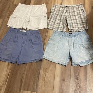 Bundle 4 shorts dockers Bermuda Distressed plaid cargo blue mens 38